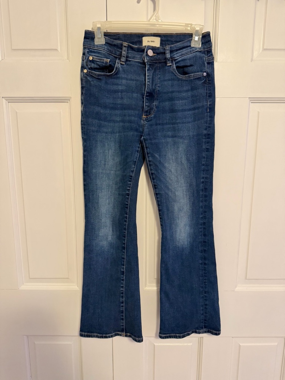 DL1961 Bridget Bootcut Jeans Size 26 Cropped Mid Rise Stretch Denim Blue
